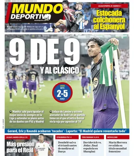 Portada de Mundo Deportivo del domingo 18 de octubre de 2026  0