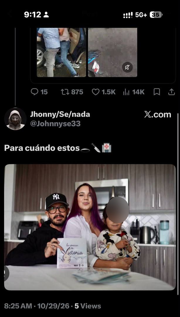 Mensaje de la cuenta @Johnnyse33 contra Melanio Escobar  0